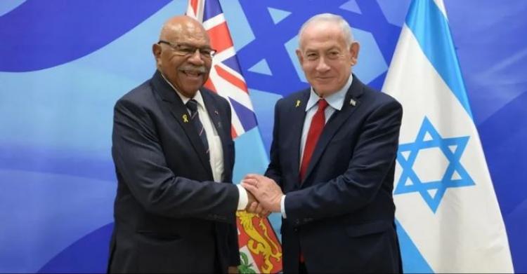نتنياهو مع رئيس وزراء فيجي