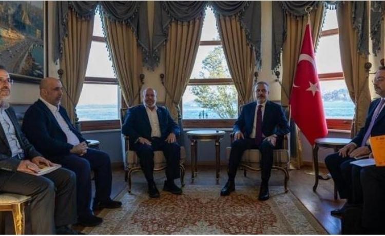 وزير الخارجية التركي يلتقي وفد حماس في أسطنبول