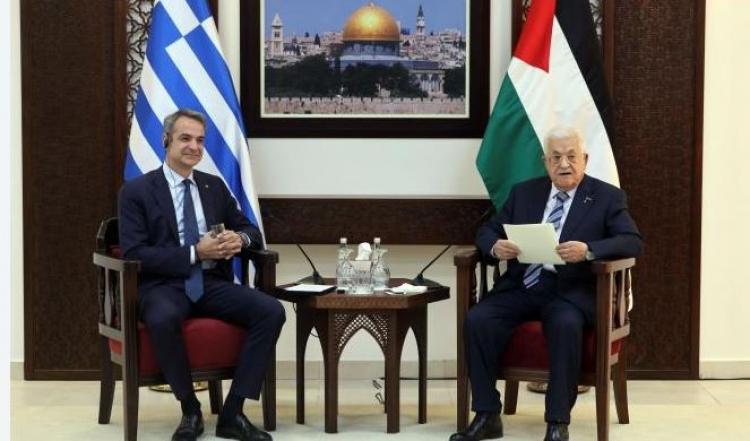 الرئيس عباس ورئيس الوزراء اليوناني