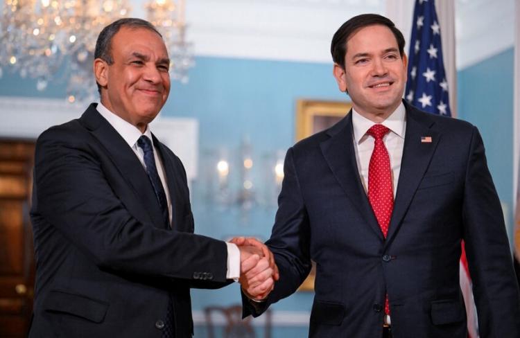 وزير الخارجية المصري مع نظيره الأمريكي