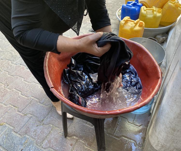 غسيل الملابس في غزة