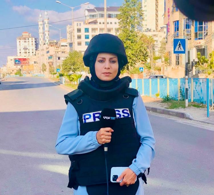 مراسلة قناة "تي آر تي عربي" التركية