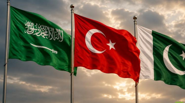 أعلام السعودية وتركيا وباكستان
