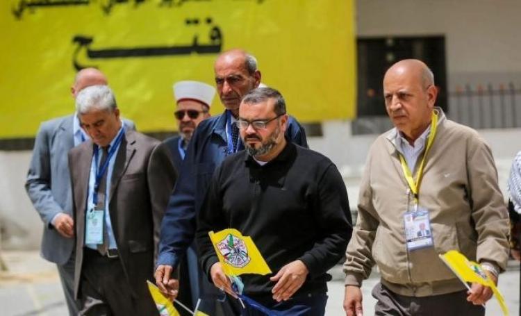 الناطق باسم حركة حماس حازم قاسم خلال مشاركته افتتاح المؤتمر الثامن لحركة فتح في غزة