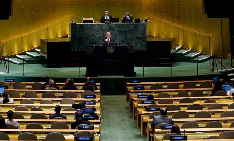 نتنياهو بالأمم المتحدة السنة الماضية أمام مقاعد شبه فارغة