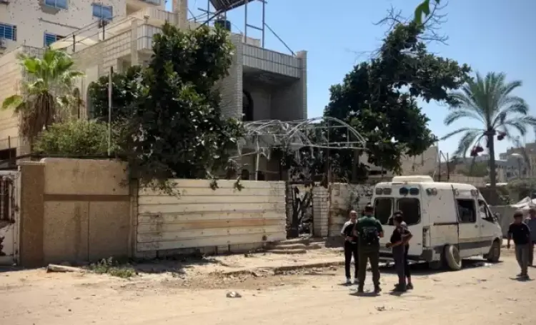 المنزل الذي اعتقل فيه المسؤول الأمني معين العرابيد في غزة