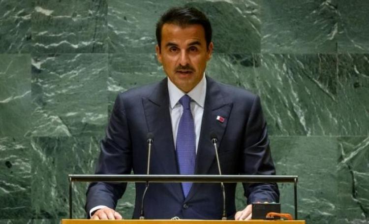 أمير قطر أمام الجمعية العامة للأمم المتحدة