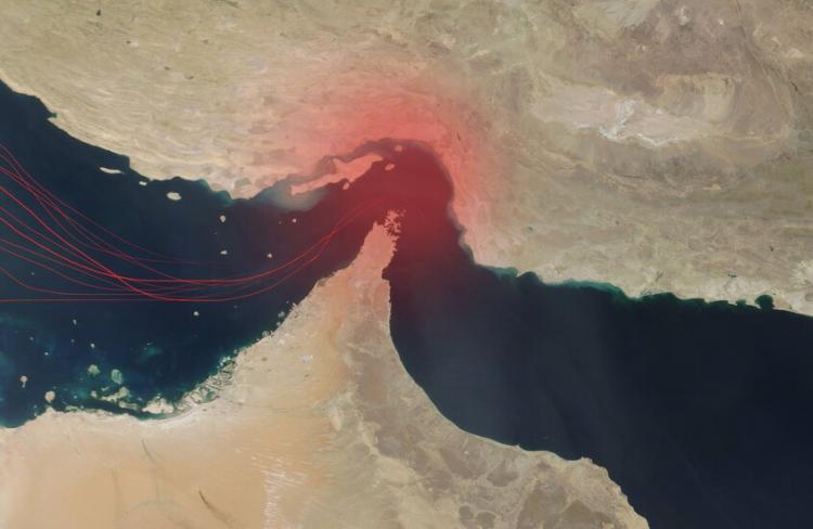 صورة تعبيرية عن توقف الملاحة في مضيق هرمز