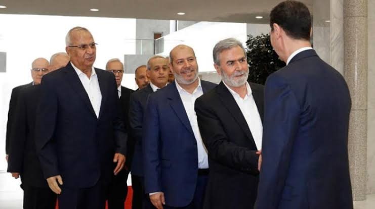 لقاء وفد حماس مع بشار الأسد