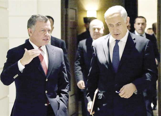 الملك عبدالله الثاني ورئيس الوزراء الاسرائيلي بنيامين نتنياهو