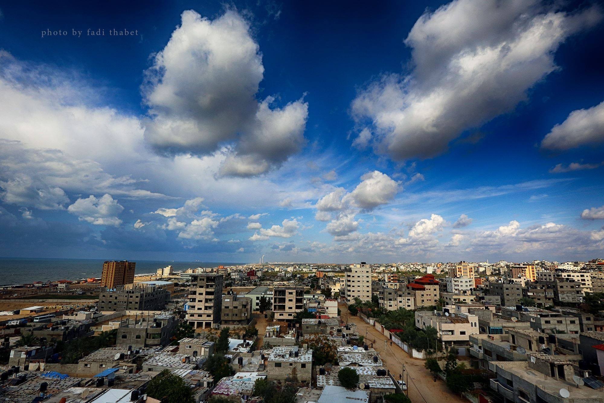 قطاع غزة في يوم غائم